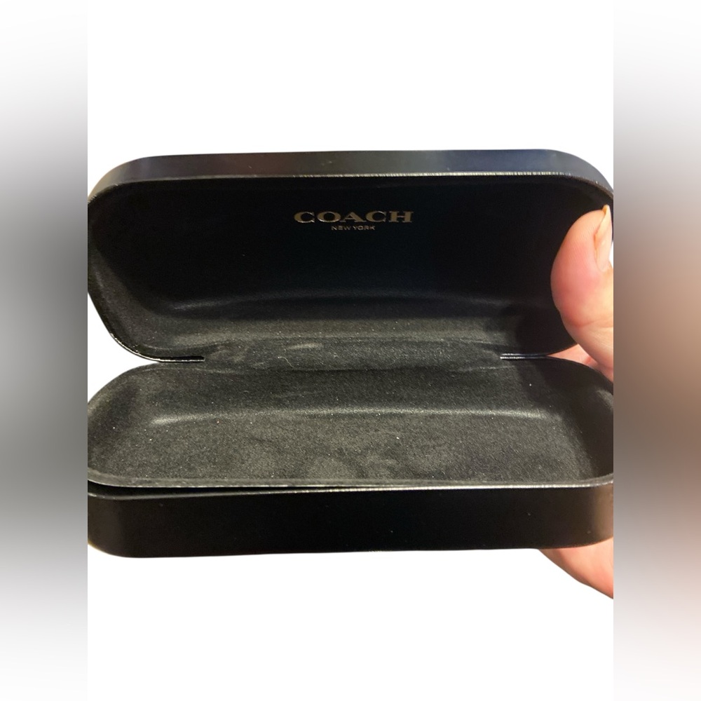 Coach Black Case with small eyeglass cleaner cloth - Picture 6 of 8